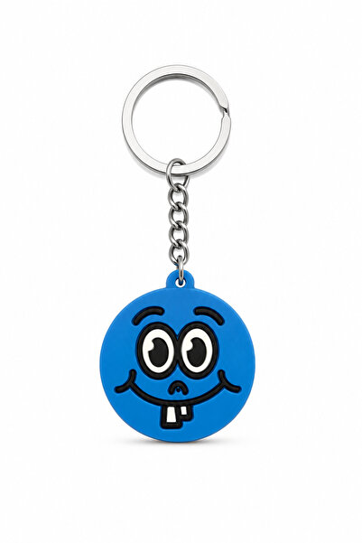 TRENDHİLL Emoji Silicone Keychain - Blue Character