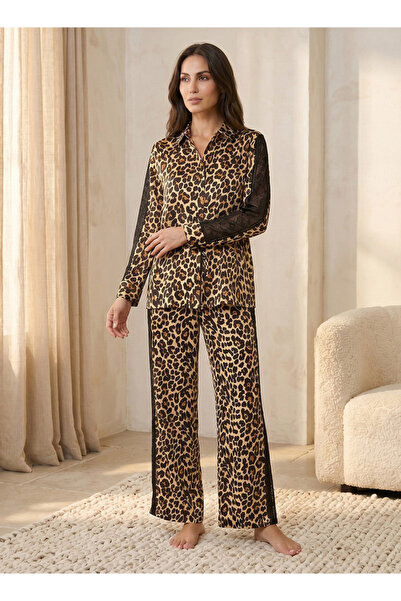 FAV Intimates Animal Print Pyjama Set Shirt & Trousers