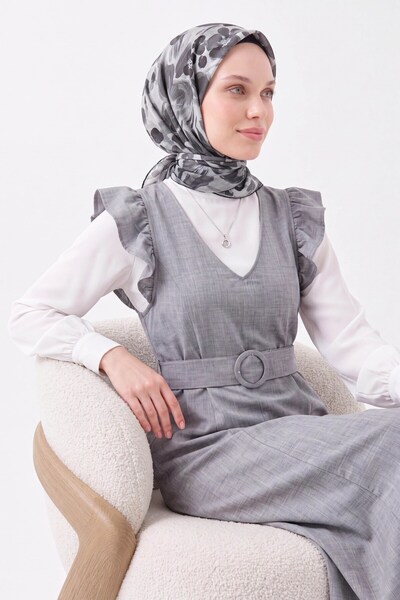 Silk Home Soft Scarf Flower Smoked