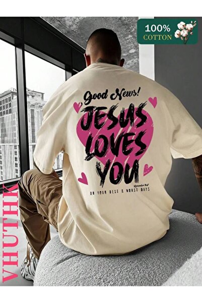 EFFRENATU Τυπωμένο μπλουζάκι Oversize Unisex για γυναίκες/άνδρες