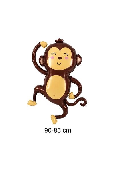 Patladı Gitti Monkey Foil Balloon 90 × 85 cm – Safari and Jungle Themed Party...