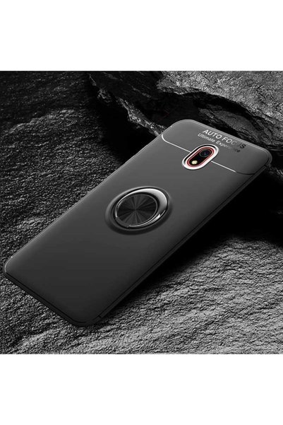 Ahlttiba غطاء سيليكون متوافق مع حامل حلقي قابل للدوران لهاتف Xiaomi Redmi 8a