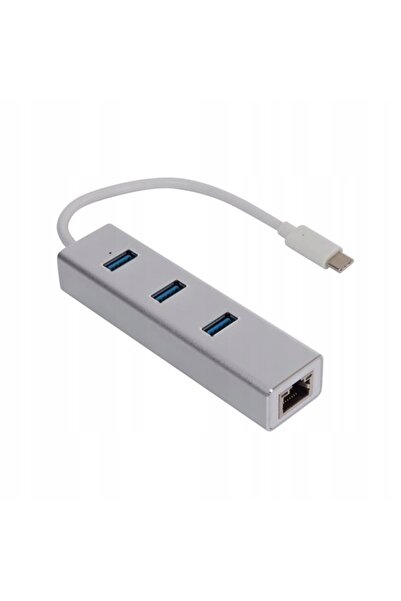 Velleman Adaptor Convertor USB-C la hub de rețea Gigabit cu 3 porturi USB 3.0 AM