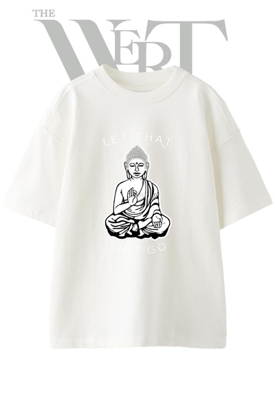 THEWERT Unisex bela majica sa nadimkom Buddha Design