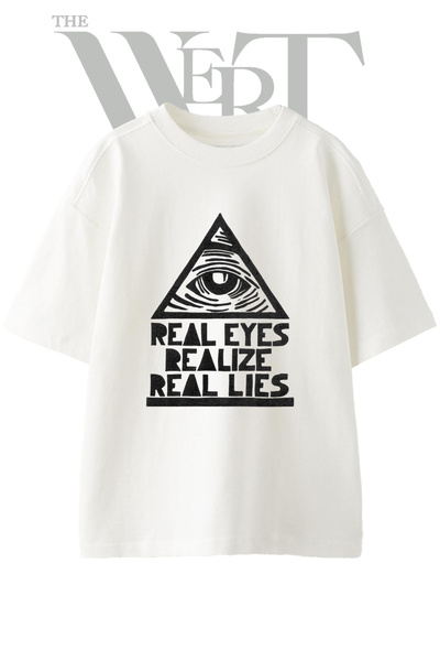 THEWERT Eye Realize Lies dizajn, štampana unisex bela majica velikog kroja