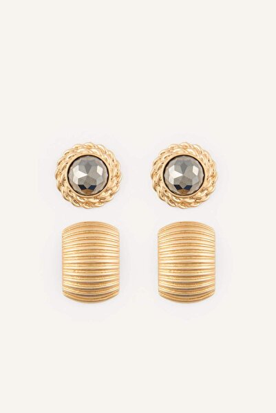DeFacto Women's 2-Piece Earring Set I1400Axns