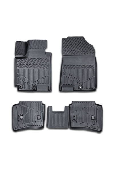 DELUXETUNING Set covorase auto cauciuc Hyundai i20 2014-2020, forma tavita 3D