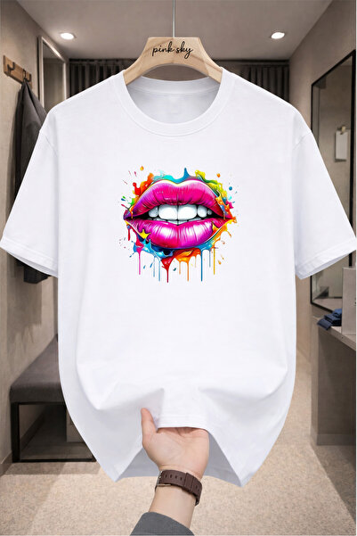 Pink Sky Premium Oversize T-Shirt 100% Cotton Unisex Comfortable Fit Trending...