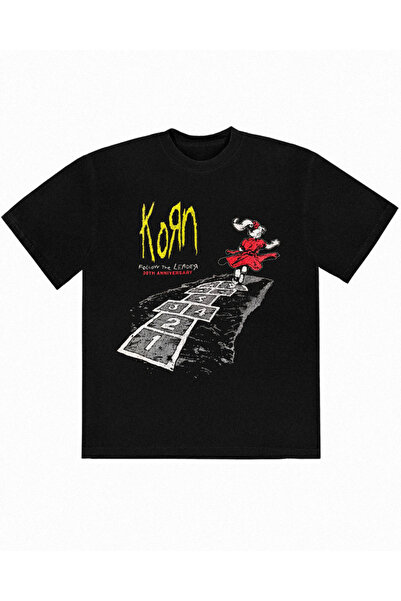 Grafftee Clothing Korn Follow Leader Printed Unisex Oversize T-Shirt