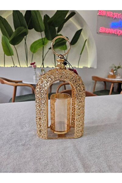MİMSEGÜN DEKOR GOLD DETAYLI ÜFLEME CAM FENER