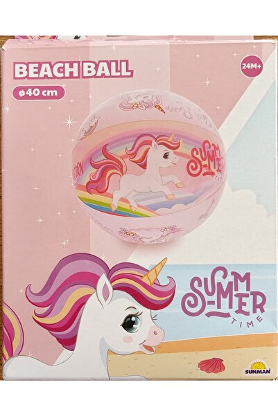 Sunman Şişme deniz topu havuz ve deniz 40 cm lisanslı unicorn pegasus