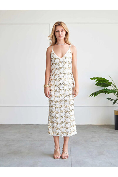 kings cross st store Payetli Maxi Boy Elbise