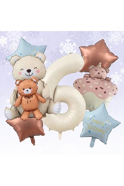 ÇITIPITISTORE Bear with Cub Cake Bear Foil Balloon Birthday Party Celebration...