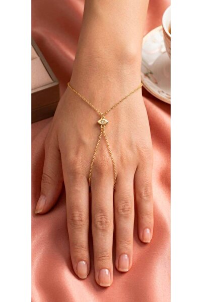 VAREVİA Stone Detailed Steel Şahmeran Gold Color