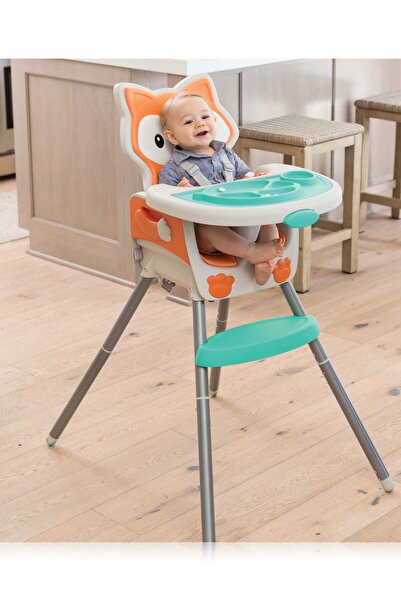 Infantino Grow-With-Me 4-In-1 Convertible Height Chair - Orange Fox