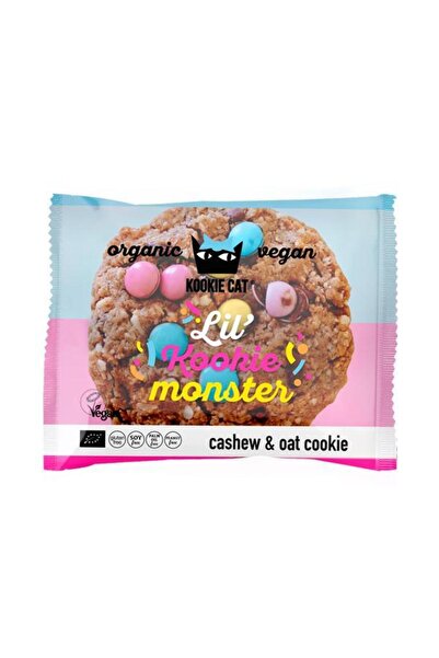 Kookie Cat Βιολογικό Μπισκότο με Βανίλια και Χρωματιστές Καραμέλες Χωρίς Γλου...