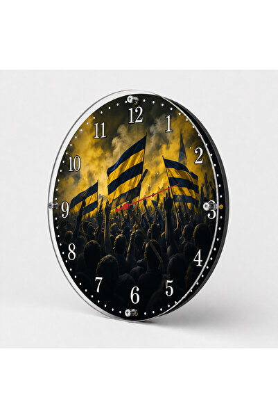 AtaStore Yellow Navy Blue Canary Themed 28 cm Plexiglass Decorative Mdf Wall ...