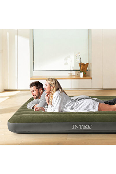 Intex Çift Kişilik Şişme Kamp Yatağı - Şişme Yatak - Şişme Seyahat Yatağı - H...