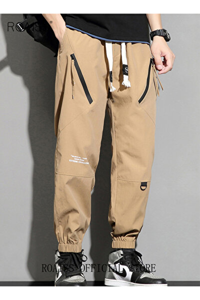 ROAISS Retro Style Men's Pants, 2024 Spring Summer Loose Casual Wide Leg Trou...