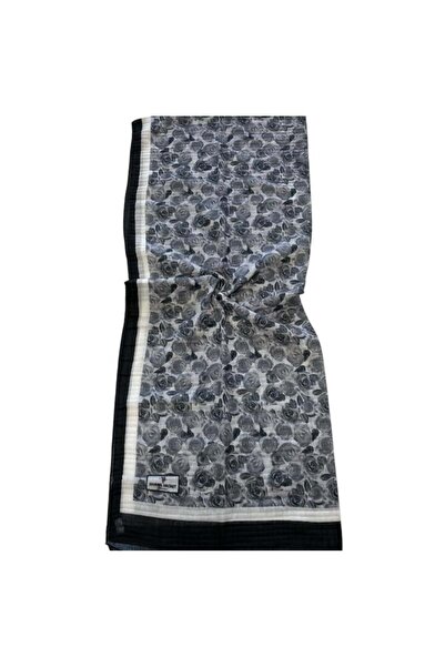 SHAWL SECRET Floral Pattern Glamour Shawl Gray 54267