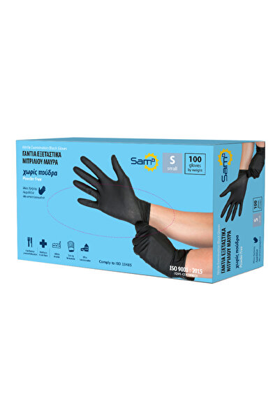 CARE GLOVE SAM ΓΑΝΤΙΑ ΝΙΤΡΙΛΙΟΥ ΜΑΥΡΑ (LIGHT) (100τεμ.) - (SMALL)