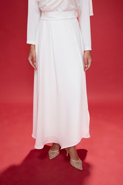 Birgül Bektaş Ecru Alba Skirt