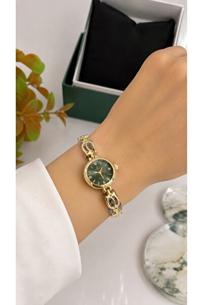 charmove ile kendinizi şımartın Steel Cord Gold Color Women Wrist Watch