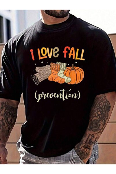 NOURAM تي شيرت صيفي جديد 100% قطن بتصميم I Love Fall Prevention لعيد الشكر لل...