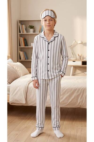 Arya Nisa Kids DEČAČKI PRAVČASTI PIZAMA SET