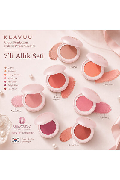 Klavuu Urban Pearlsation Natural Powder Blusher Set - İnci Tozu İçeren Allık ...