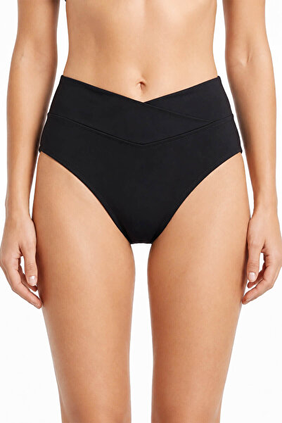 LOYA Siyah V Yüksek Bel Tek Alt Bikini