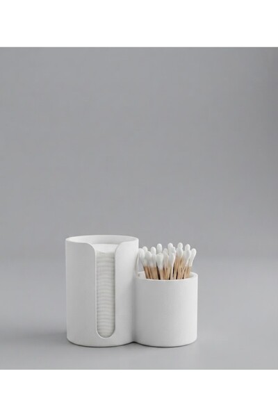 Onflow Modern Design 3D Printing Cotton Pad and Ear Swab Organizer - United C...
