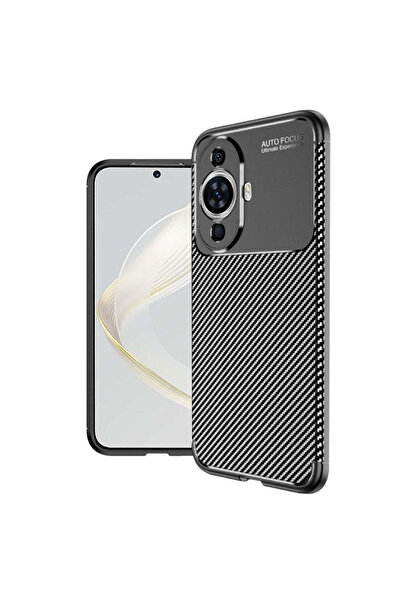 Techsuit Husă pentru Huawei nova 11, Fibră de carbon, negru - negru