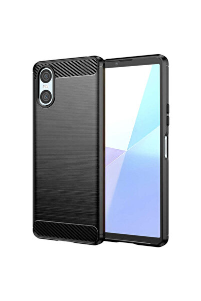 Techsuit Case for Sony Xperia 10 VI, Carbon Silicone, black - black