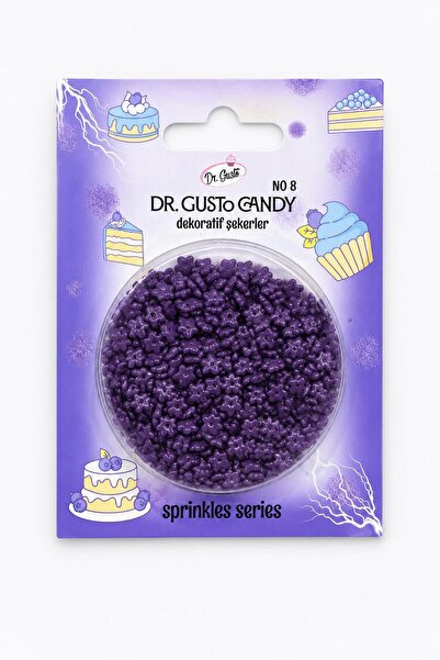 Dr. Gusto Mor Star Yıldız Pasta Süsleme Şekeri