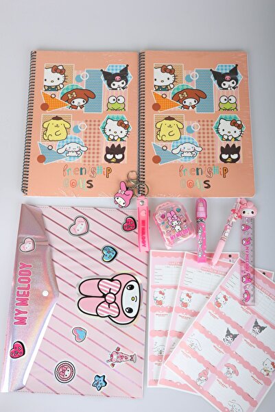 MY MELODY مجموعة أدوات مكتبية من x Dekomus Lisansli & Best Friends مكونة من 1...