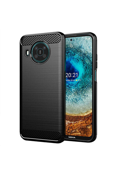 Techsuit Case for Nokia X20, Carbon Silicone, blue - black