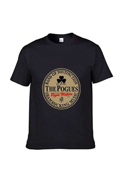 4CR تي شيرت رجالي بطبعة فرقة الروك الأيرلندية THE POGUES، تي شيرت كاجوال برقب...