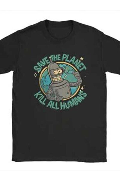 9JY تي شيرت Save The Planet Kill All Humans Futurama للرجال والنساء، تي شيرت ...
