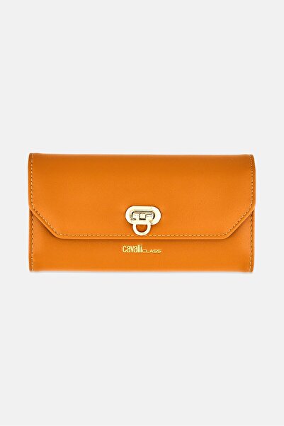 Cavalli Class Women Plain Leather Wallet, Brown