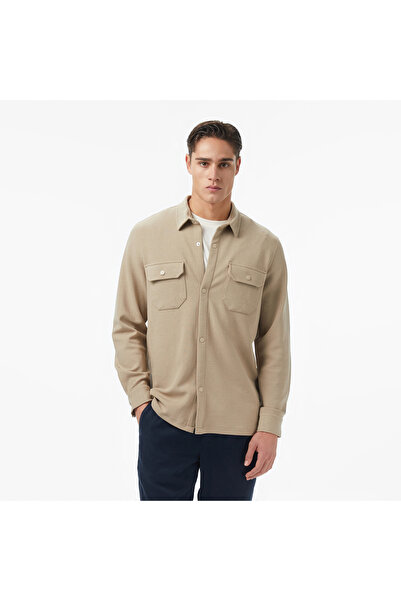 Nautica Erkek Bej Classic Fit Gömlek