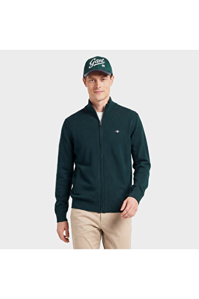 Gant Erkek Yeşil Regular Fit Yün Hırka