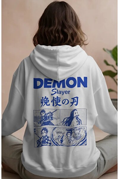 SEVBANO Demon Slayer Kimetsu No Yaiba Back Printed Unisex Oversize Premium Ho...