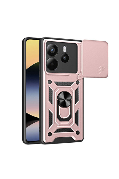 Techsuit Husă pentru Xiaomi Redmi Note 14 4G (Regional), Seria CamShield, roz...