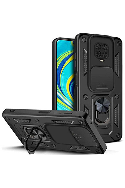 Techsuit Case for Xiaomi Redmi Note 9 Pro, CamShield Series, gold - black