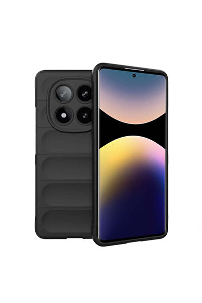 Techsuit Калъф за Xiaomi Redmi Note 14 Pro 4G, Магически щит, черен - черен
