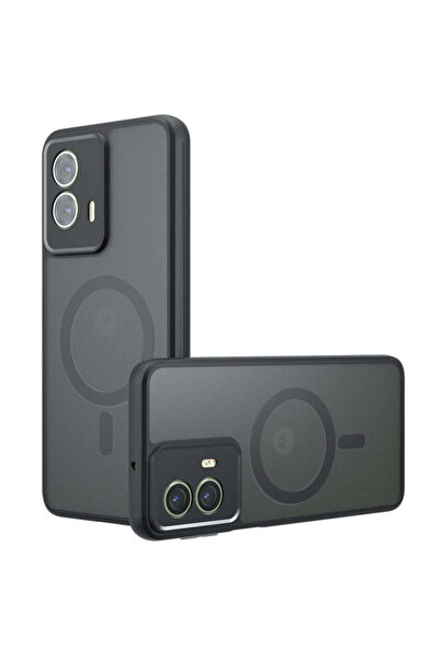 Techsuit Калъф за Motorola Moto G85, PureFrost MagSafe, черен матов - черен м...