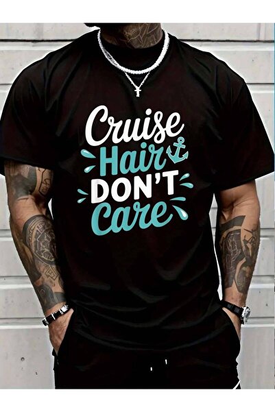 NOURAM قميص 100% قطن بطباعة 'Hair Don't Care'، تي شيرت مرح للزوجين، قمصان صيف...