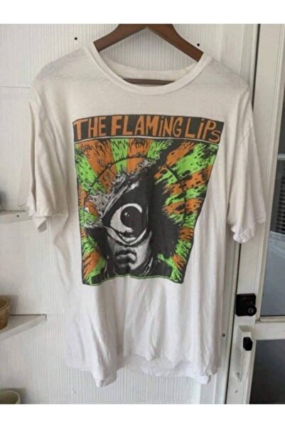 799 قميص The Flaming Lips ذو الأكمام القصيرة بتصميم عتيق من التسعينيات، متعدد...