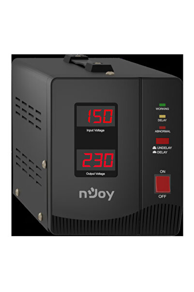 nJoy Stabilizator de tensiune Alvis 2000, 2000VA/1200W, afișaj LCD